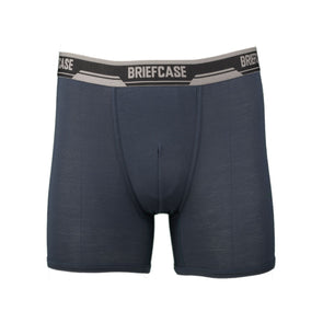 BRIEFCASE MEN'S SINGLE BOXER BRIEFS WITH INTERNAL POUCH - NAVY