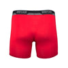 BRIEFCASE MEN'S SINGLE BOXER BRIEFS WITH INTERNAL POUCH - RED