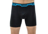 BRIEFCASE MEN'S SINGLE BOXER BRIEFS WITH INTERNAL POUCH - BLACK