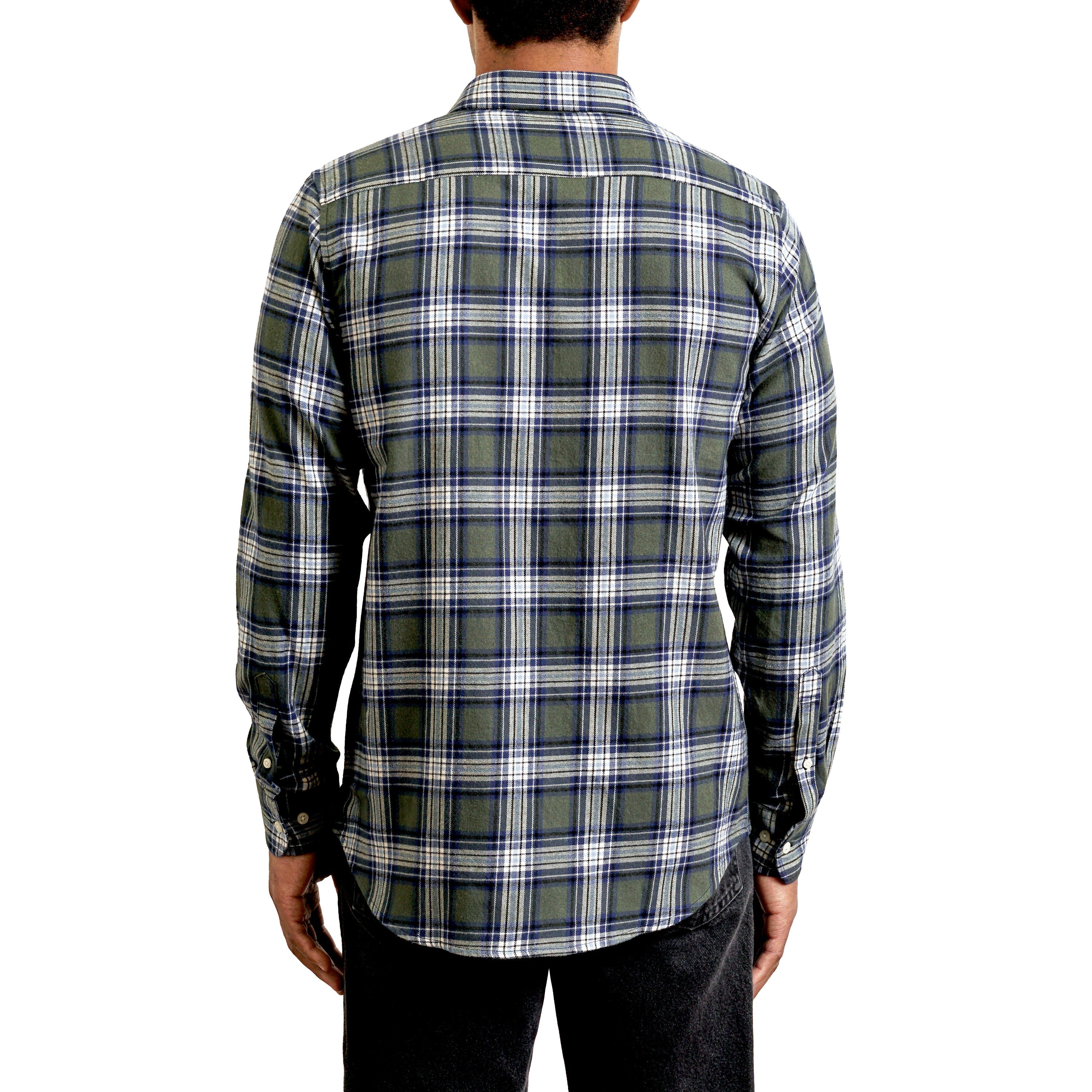 Men's Long Sleeve Plaid Button Up Shirt In Organic Cotton Hyden Yoo Men's Long Sleeve Plaid Button Up Shirt In Organic Cotton Hyden Yoo