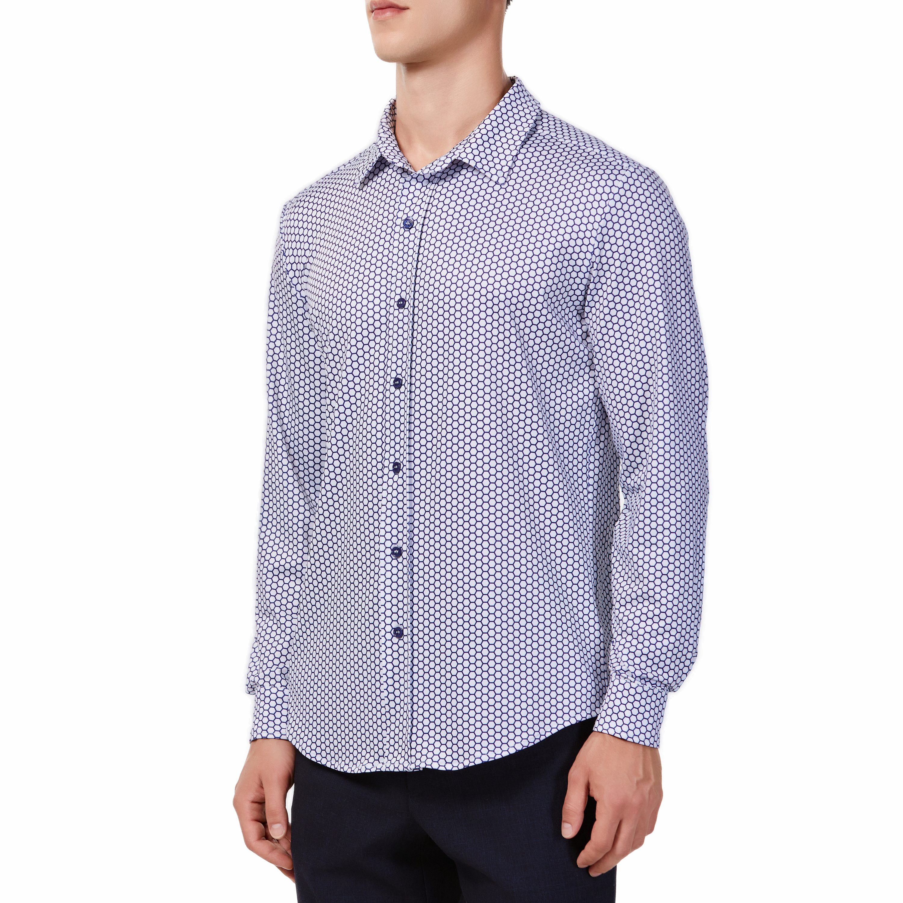 honeycomb dress shirt Blue Honeycomb Shirt